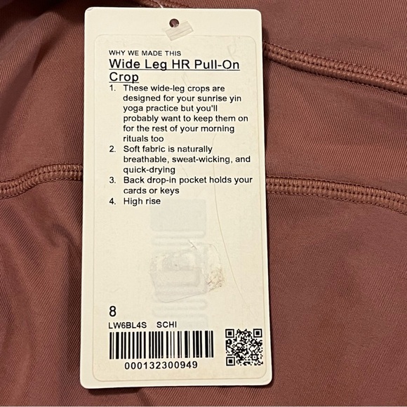 NWT Lululemon Softstreme Wide Leg HR Crop 8 Cupro Spiced Chai limited edition - Picture 12 of 14